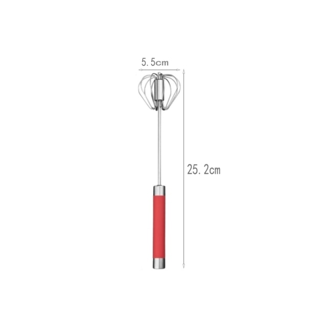 Hand Pressure Semi-automatic Egg Beater Stainless Steel