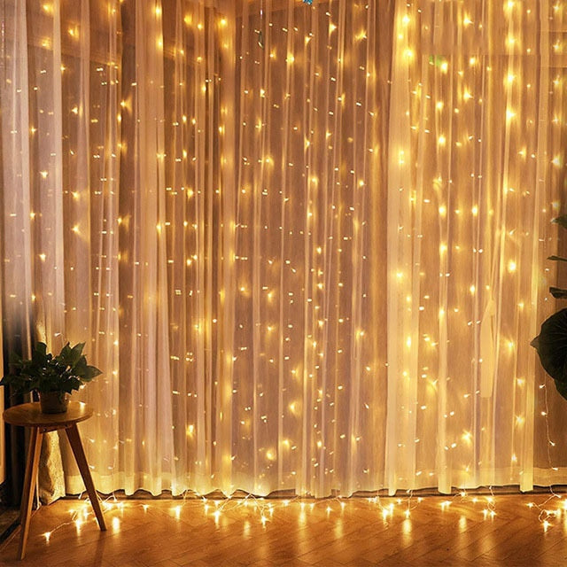 Lights Curtain Garland Christmas Decorations