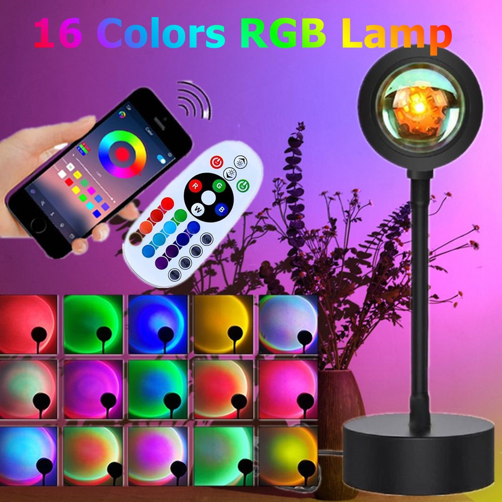 USB Rainbow Sunset Lamp APP Color RGB LED Light