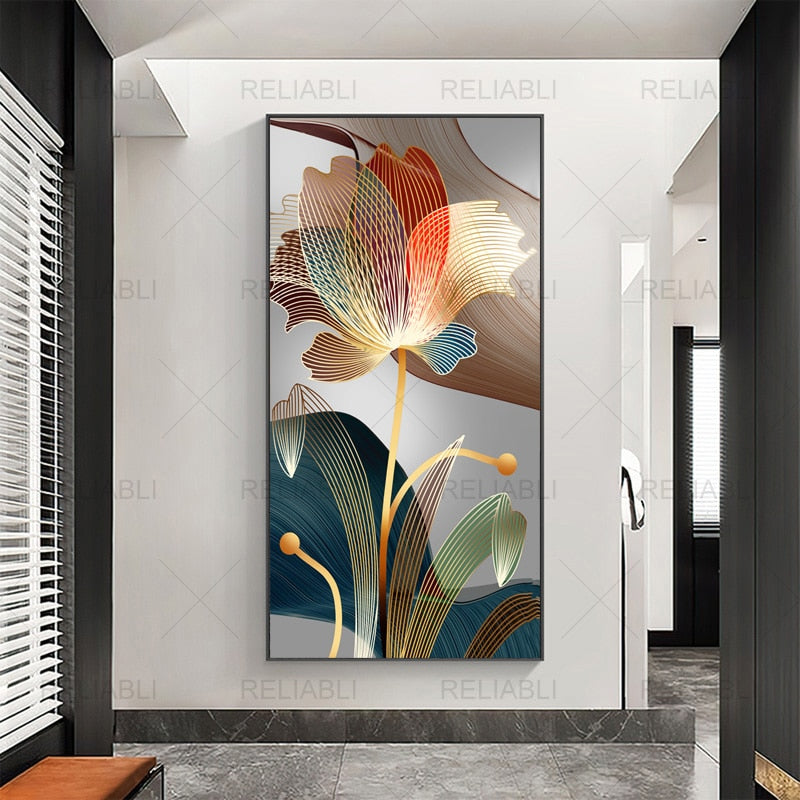 Abstract Flower Picture Canvas Painting