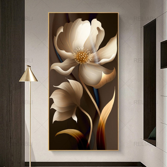 Abstract Flower Picture Canvas Painting
