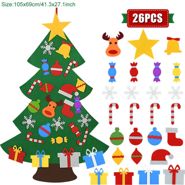 Kids DIY Felt Christmas Tree Decoration