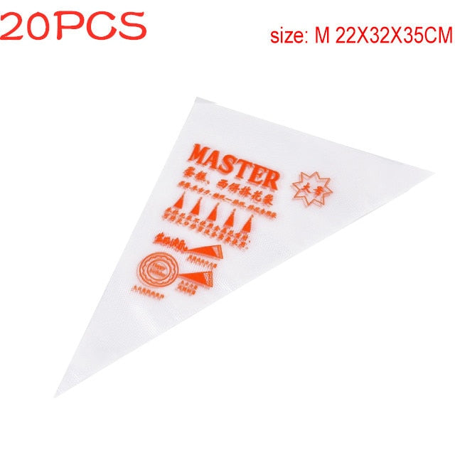 20/100 Pieces Disposable Pastry Bags Cup Cake Piping