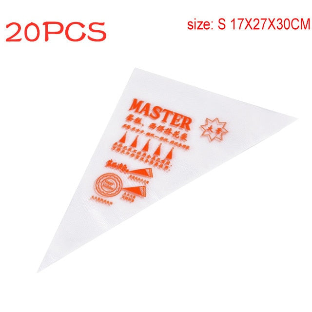 20/100 Pieces Disposable Pastry Bags Cup Cake Piping