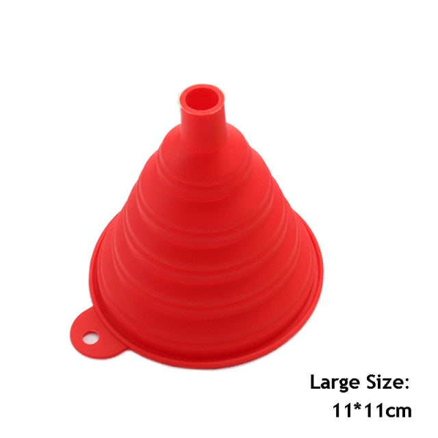 1pcs Mini Foldable Funnel Silicone Collapsible