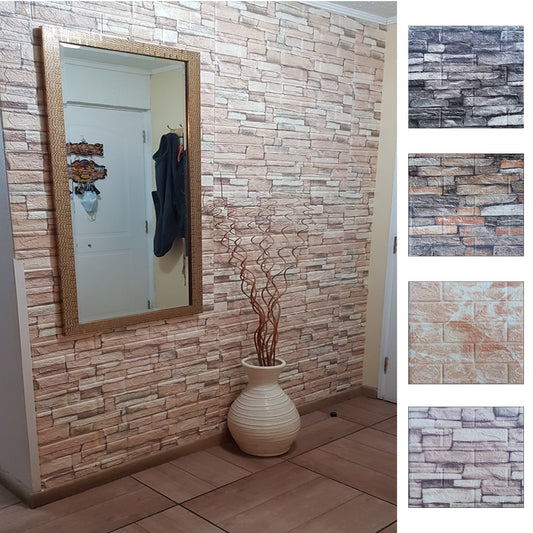 Foam 3D Wall Stickers Self Adhesive Wallpaper Panels