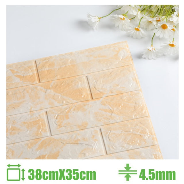 Foam 3D Wall Stickers Self Adhesive Wallpaper Panels