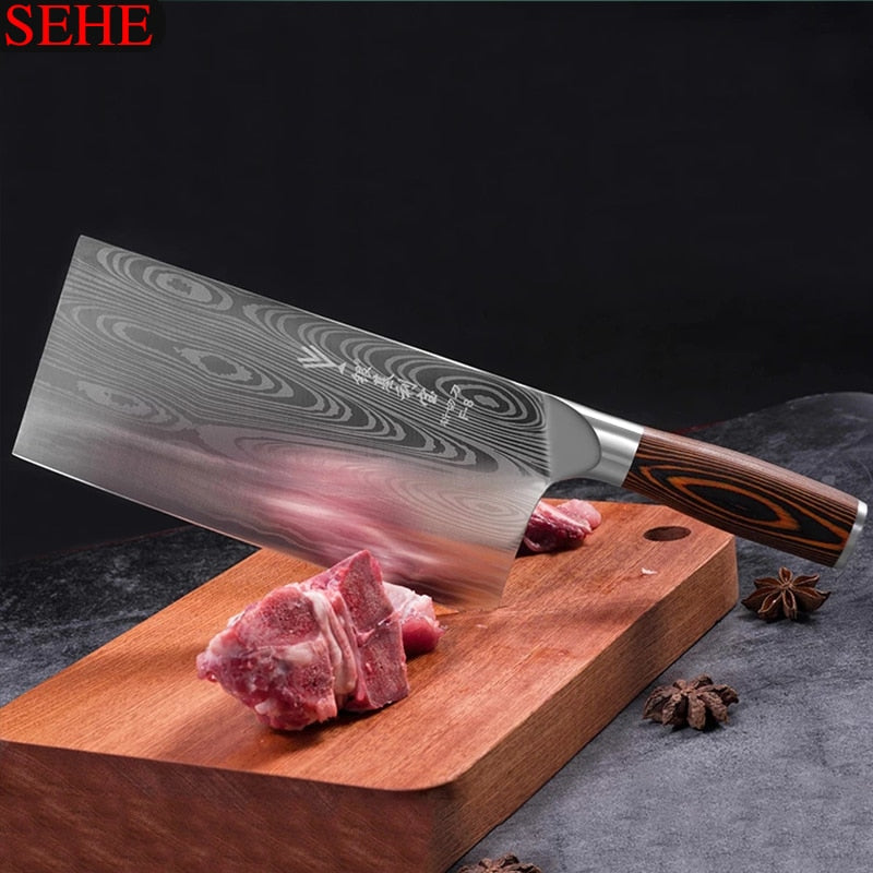 knife High-grade forged blade Colour wood