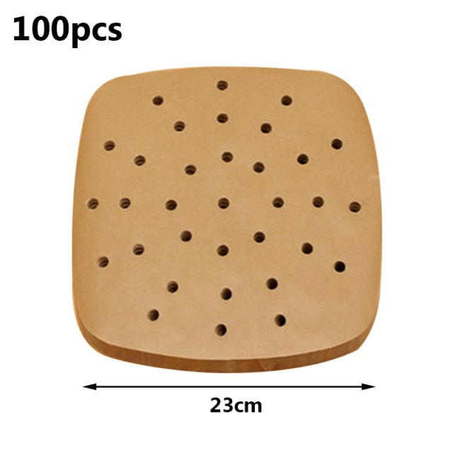 50pcs Air Fryer Disposable Round Paper Baking Mats