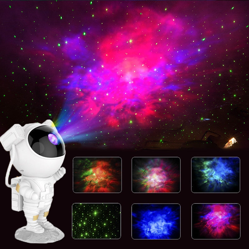 Galaxy Star Projector Night Light Astronaut Lamp