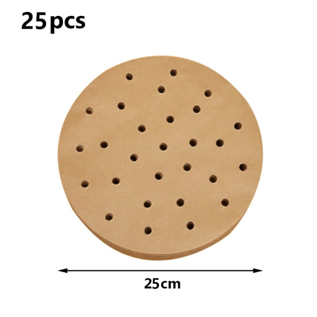 50pcs Air Fryer Disposable Round Paper Baking Mats