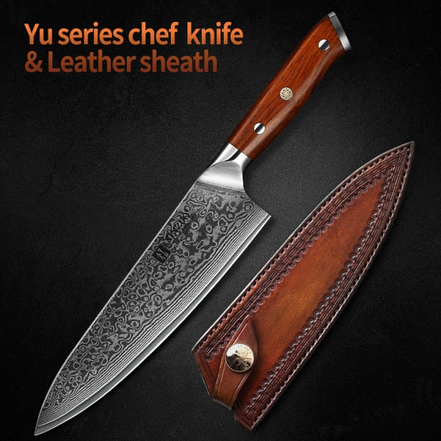 XINZUO 8.5 Inch Chef Knives High Carbon Damascus