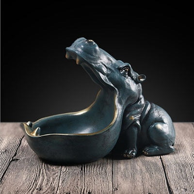 Resin Hippo Statue Hippopotamus Figurine