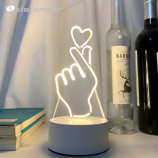 3D LED Lamp Creative LED  Lights