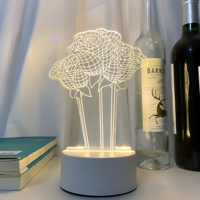 3D LED Lamp Creative LED  Lights