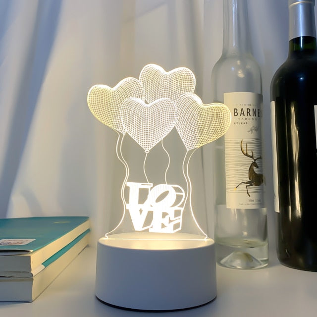 3D LED Lamp Creative LED  Lights