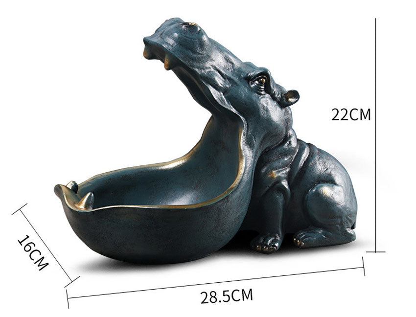 Resin Hippo Statue Hippopotamus Figurine