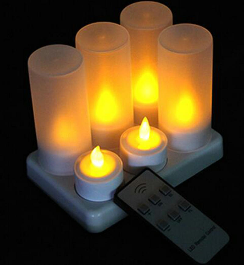 LED candle Flickering frosted Rechargeable Tea Light
