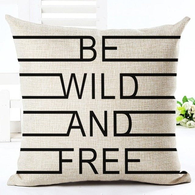 Decorative Cushions Word Style Printed