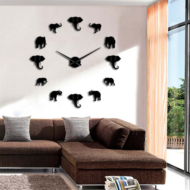 Jungle Animals Elephant DIY Wall Clock