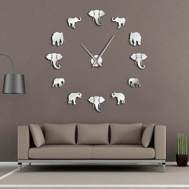 Jungle Animals Elephant DIY Wall Clock