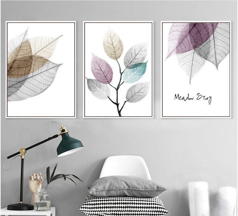 Modern Simple Small Fresh Leave Decorative Painting